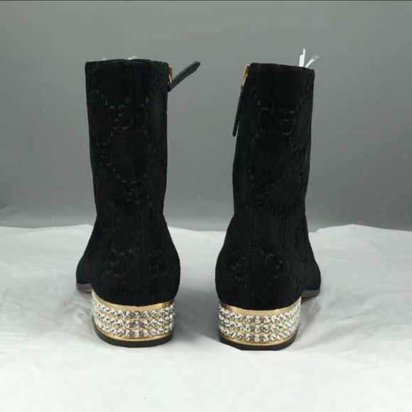 Gucci Shoes - Gucci velvet and crystal boots 37